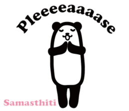 Yoga Poses Book of Mochi Panda(English) sticker #9578865