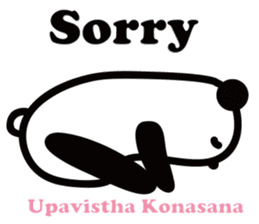 Yoga Poses Book of Mochi Panda(English) sticker #9578866