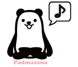Yoga Poses Book of Mochi Panda(English) sticker #9578869