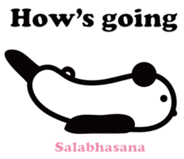 Yoga Poses Book of Mochi Panda(English) sticker #9578873