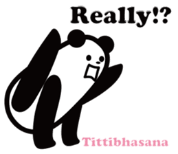 Yoga Poses Book of Mochi Panda(English) sticker #9578875