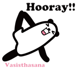 Yoga Poses Book of Mochi Panda(English) sticker #9578876