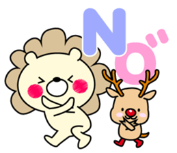 Deer and lion and I sticker #9580007