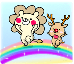 Deer and lion and I sticker #9580031