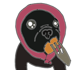 Black Pon kun sticker #9580259