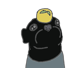 Black Pon kun sticker #9580272