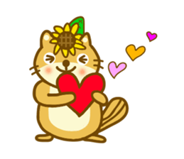 Sunflower squirrel sticker #9580998