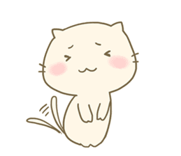 Fuwatoro cream cat sticker #9583561