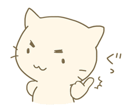 Fuwatoro cream cat sticker #9583564