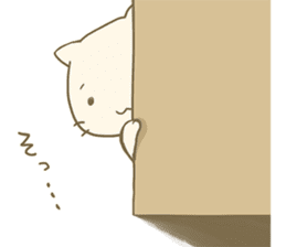 Fuwatoro cream cat sticker #9583572