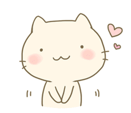 Fuwatoro cream cat sticker #9583595