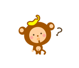 Banana QQ  Monkey sticker #9583801