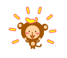 Banana QQ  Monkey sticker #9583802