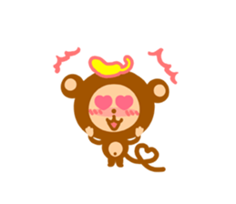 Banana QQ  Monkey sticker #9583803
