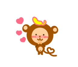 Banana QQ  Monkey sticker #9583804