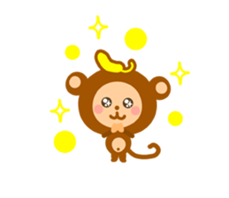 Banana QQ  Monkey sticker #9583808