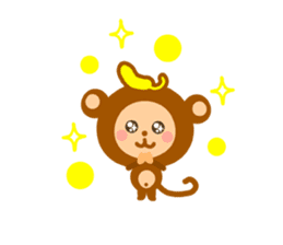 Banana QQ  Monkey sticker #9583808