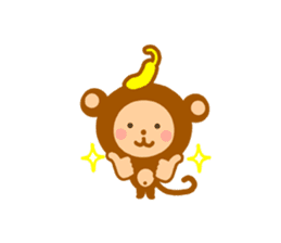 Banana QQ  Monkey sticker #9583809