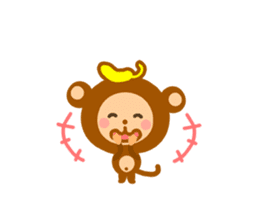 Banana QQ  Monkey sticker #9583810