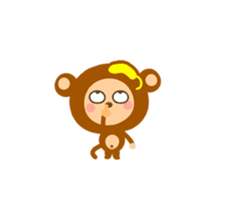 Banana QQ  Monkey sticker #9583816