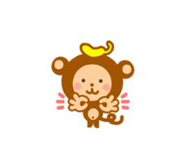 Banana QQ  Monkey sticker #9583817