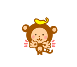 Banana QQ  Monkey sticker #9583817