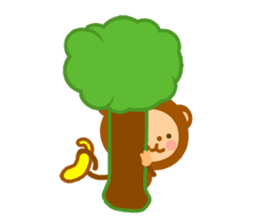 Banana QQ  Monkey sticker #9583828
