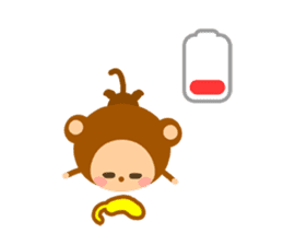 Banana QQ  Monkey sticker #9583832