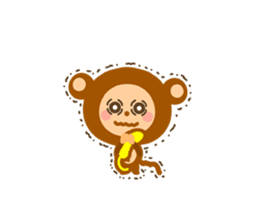 Banana QQ  Monkey sticker #9583834