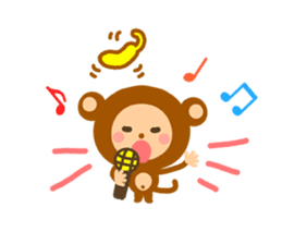 Banana QQ  Monkey sticker #9583835