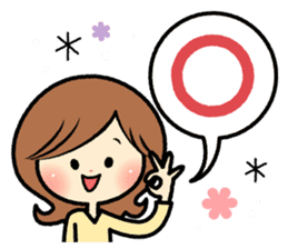 Sociable woman's stickers for family. sticker #9584807