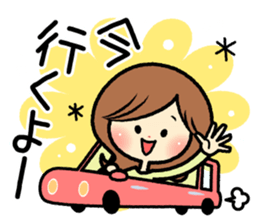 Sociable woman's stickers for family. sticker #9584826