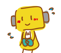 A robot and his big brother sticker #9585391