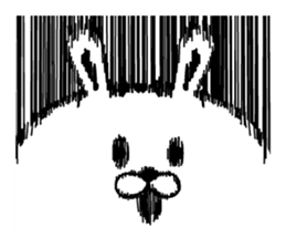Close-up rabbit sticker #9585698