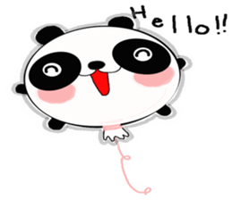 panda balloon sticker #9587880