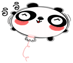 panda balloon sticker #9587893