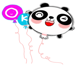 panda balloon sticker #9587901