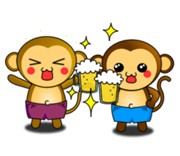 Happy new year !! monkey is come. sticker #9588216