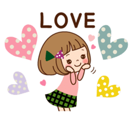 A sticker of the love of the girl sticker #9589883