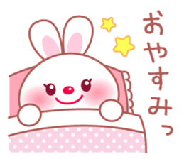Adorable fluffy bunny sticker #9590321