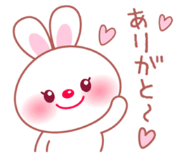 Adorable fluffy bunny sticker #9590323