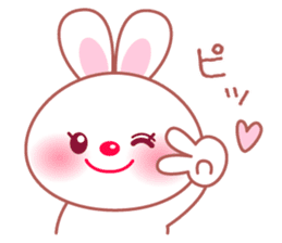 Adorable fluffy bunny sticker #9590326
