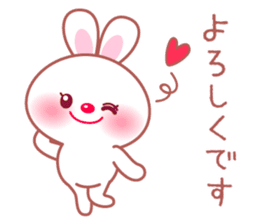Adorable fluffy bunny sticker #9590328