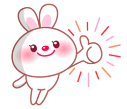Adorable fluffy bunny sticker #9590331