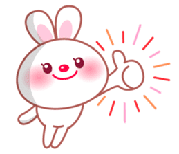 Adorable fluffy bunny sticker #9590331