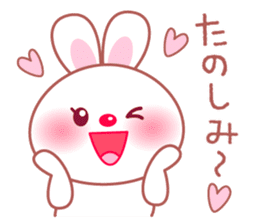 Adorable fluffy bunny sticker #9590332