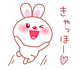 Adorable fluffy bunny sticker #9590334