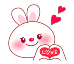 Adorable fluffy bunny sticker #9590335