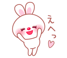 Adorable fluffy bunny sticker #9590338