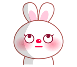 Adorable fluffy bunny sticker #9590342